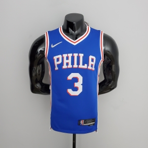 75th Anniversary Philadelphia 76ers IVERSON#3 Blue NBA Jersey