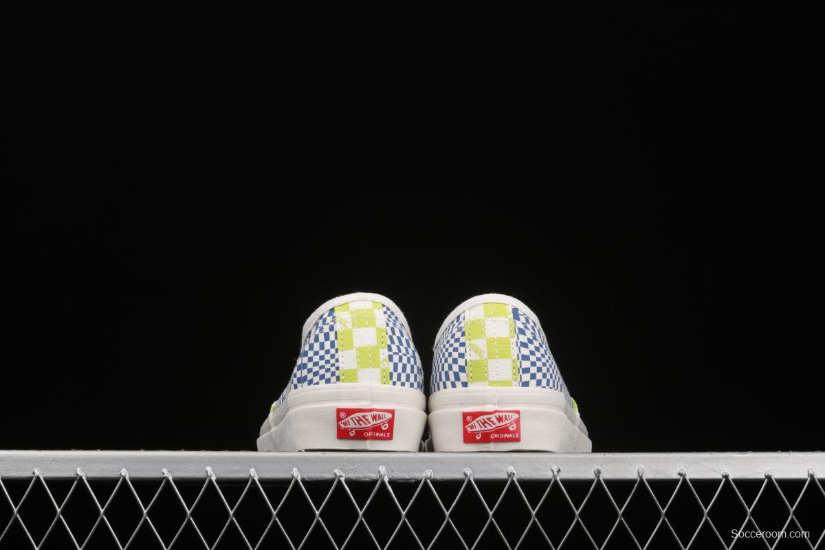 Vans Vault OG Authentic Lx high-end branch line impact color checkerboard retro low-side canvas skateboard shoes VN0A4BV91XQ1