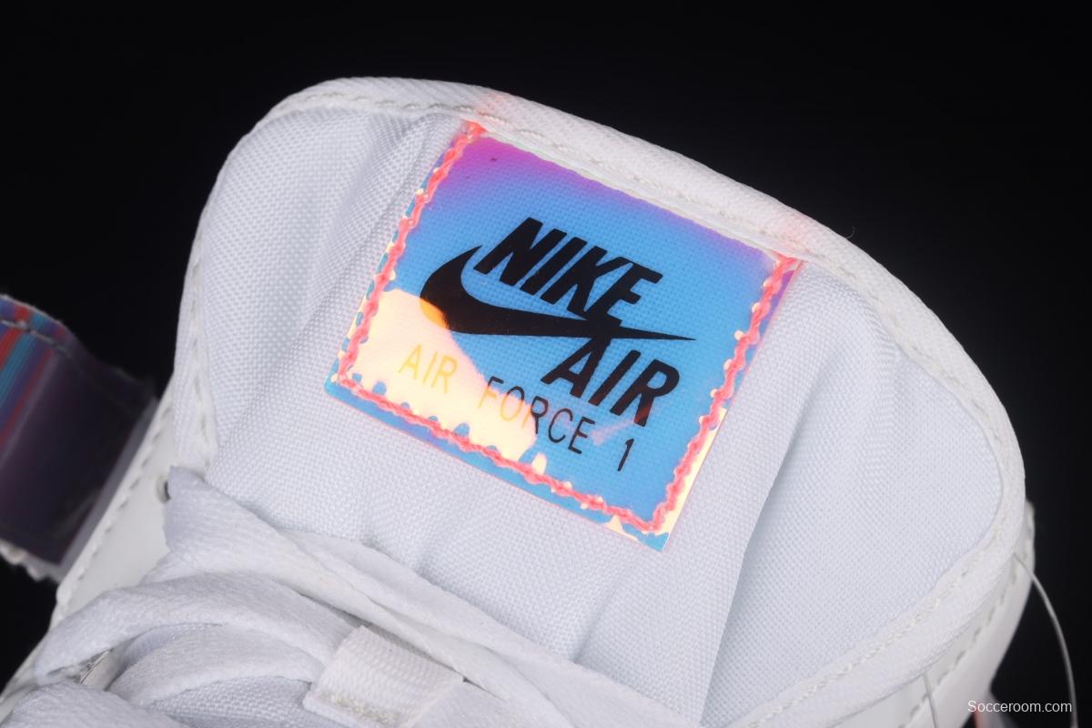 NIKE Air Force 1mm 07 LV8 Good Game video game limits white dazzling laser Velcro high upper board shoes DC2111-191