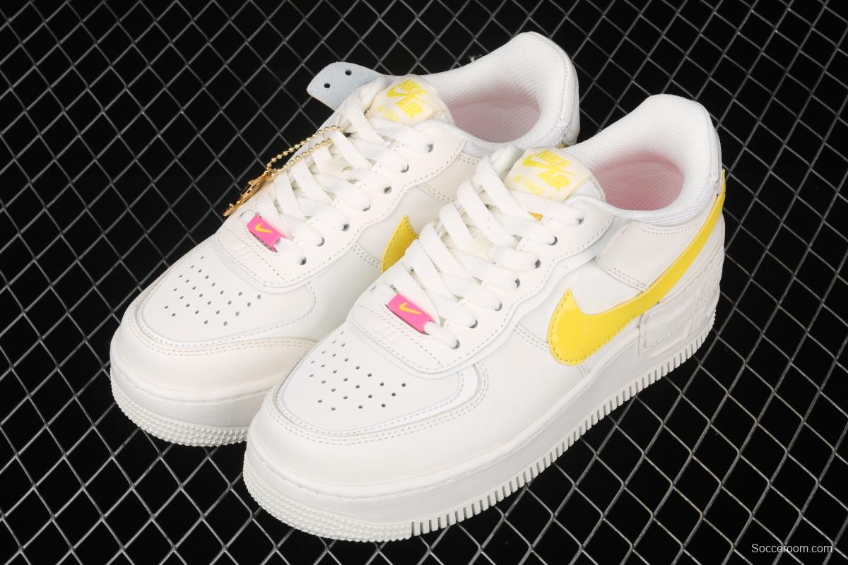 NIKE Air Force 1 ShAdidasow light weight heightened low-top board shoes CZ0375-100