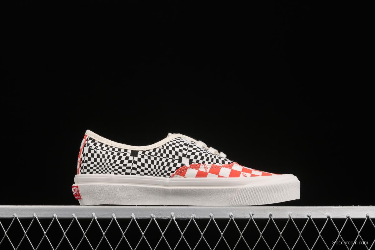 Vans Vault OG Authentic Lx high-end branch line impact color checkerboard retro low-side canvas skateboard shoes VN0A4BV91XL