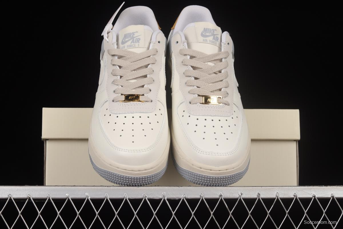 NIKE Air Force 1'07 Low Off-White Brown Low-Top Sports Casual Sneakers CW2288-702