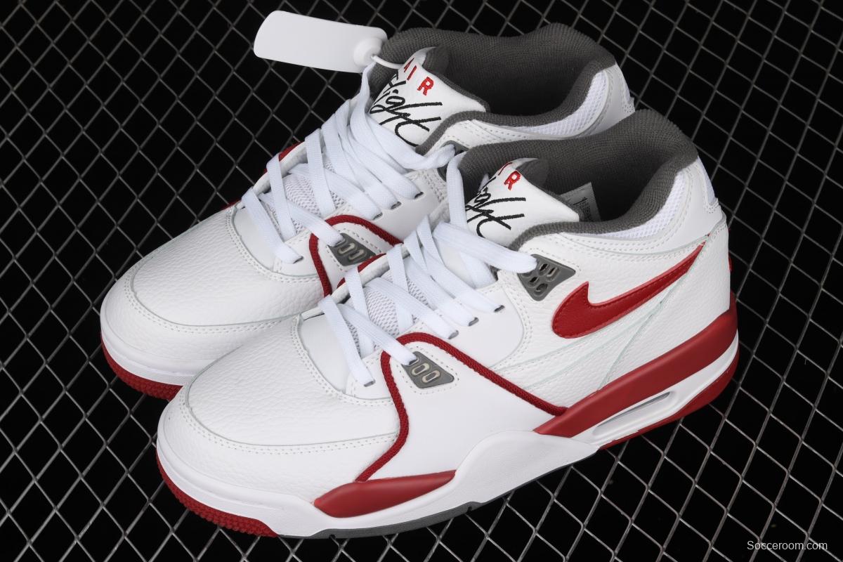 NIKE Air Flight 89 white and red air cushion basketball shoes DD1173-100