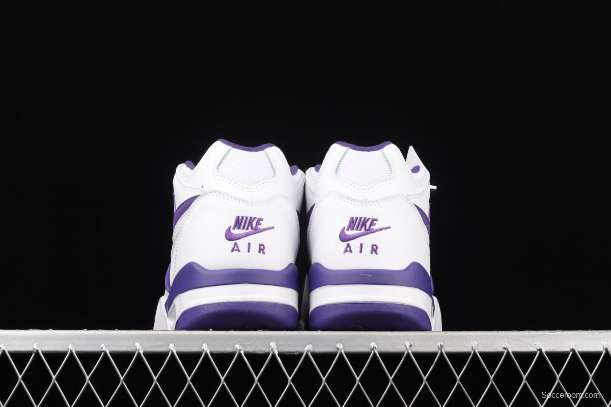 NIKE Air Flight 89 White and Purple Air cushion Basketball shoes CN0050-101