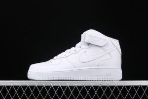 NIKE Air Force 1x 07 2019 all white medium top leisure sports board shoes 366731-100