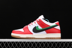 Frame Skate x NIKE SB DUNK Low Habibi white and red double hook dunk series retro low side leisure sports skateboard shoes CT2550-600