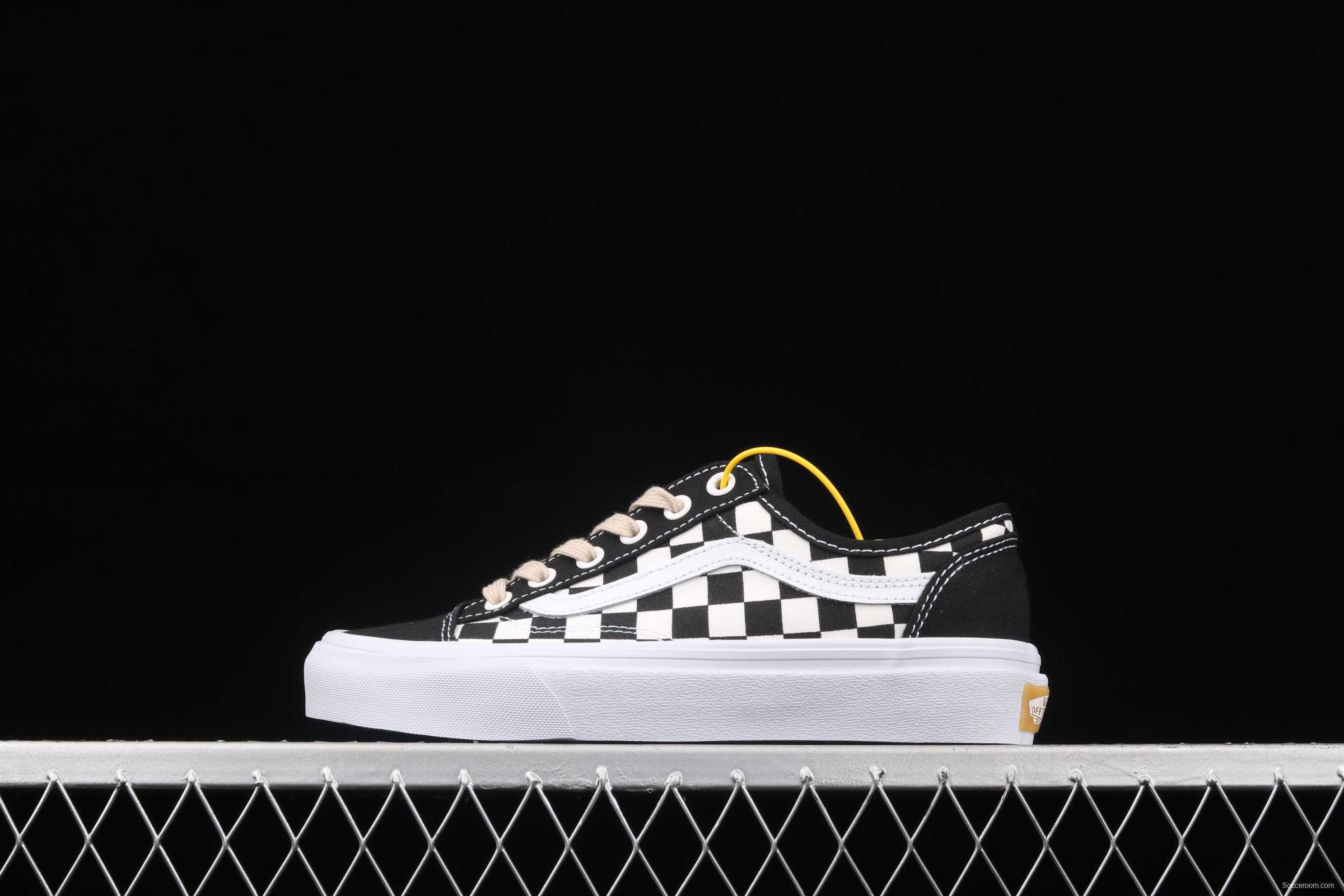 Vans Style 36 black and white checkerboard low upper board shoes sports shoes VN0A3MVL42E