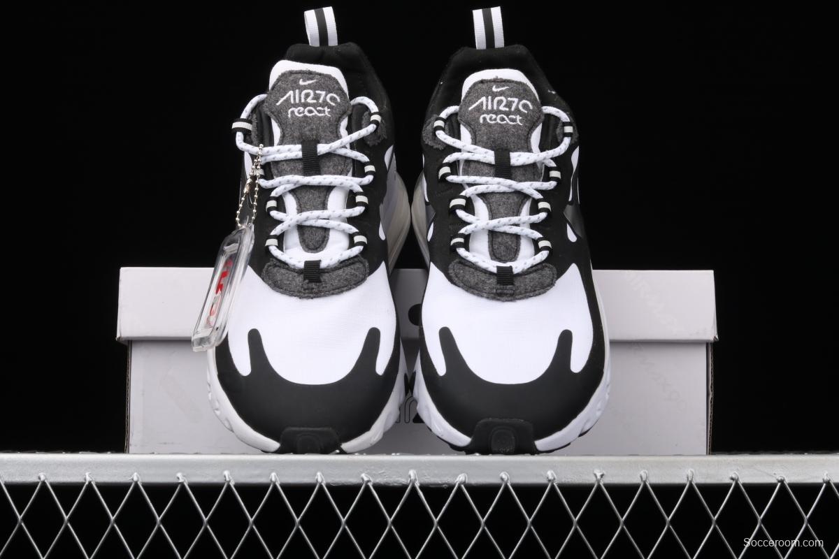 NIKE Air Max 270React new high frequency mesh hollowing out function half-palm air cushion running shoes CQ4805-101,