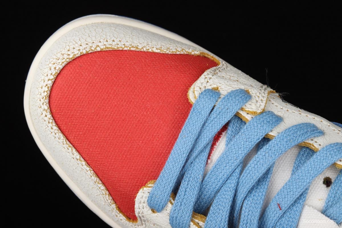 Magnus Walker x NIKE DUNK High Pro Decon QS [Porsche 911] White, blue and red high top casual skateboard shoes DH7683-100