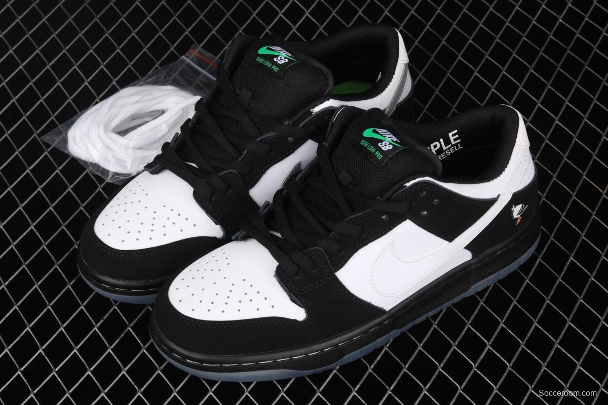 Jeff Staple x NIKE SB DUNK Low Pigeon 3.0Black and White Panda Pigeon low side Classic Leisure Sports Board shoes BV1310-013 