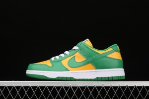 NIKE DUNK SB Low SP Brazil Slam Dunk Series retro low-top leisure sports skateboard shoes CU1727-700