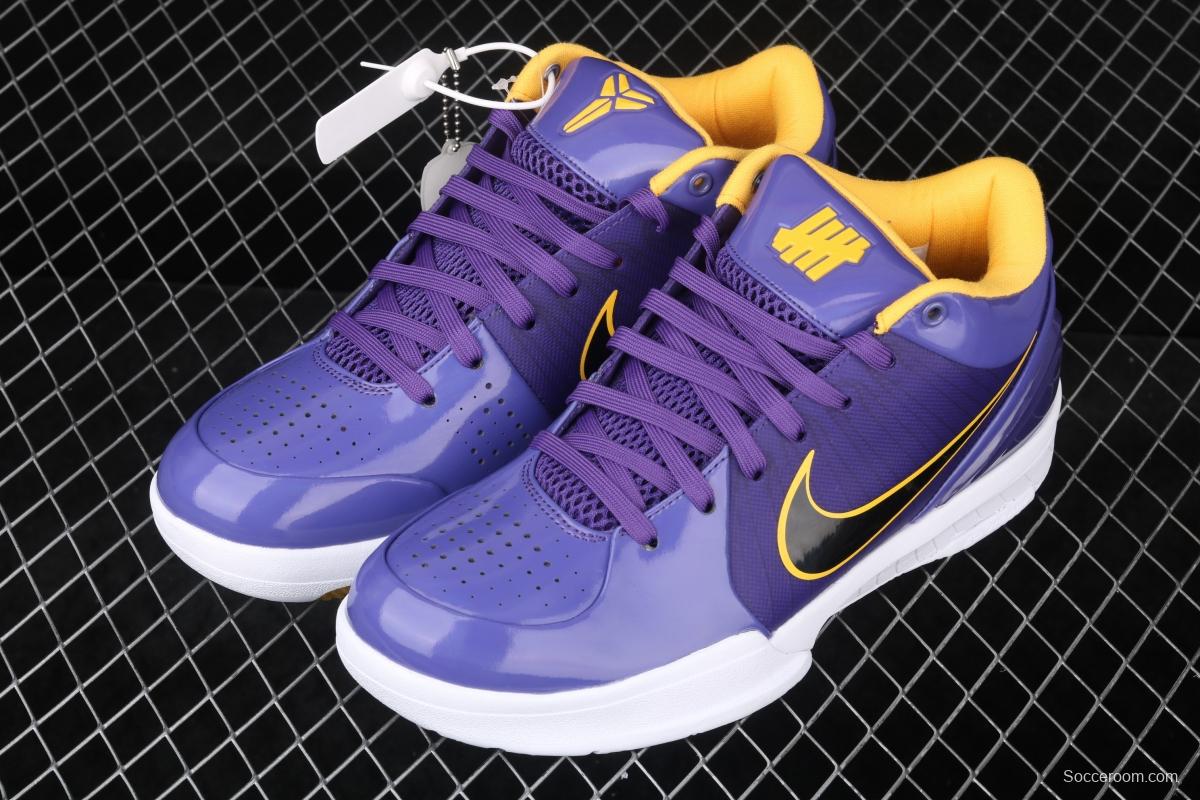 NIKE Zoom Kobe 4 Protro UNDEFEATED Kobe Bryant four generations of joint Zijin Lakers low-top men's basketball shoes CQ3869-500