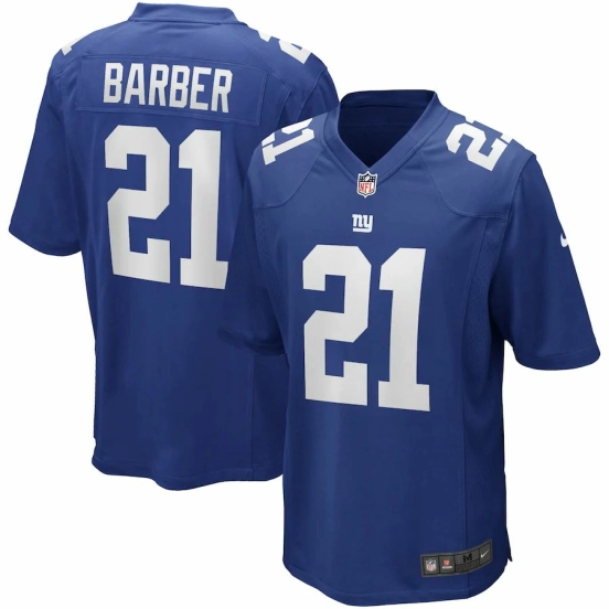 Men's Tiki Barber Royal Retired Player Limited Team Jersey