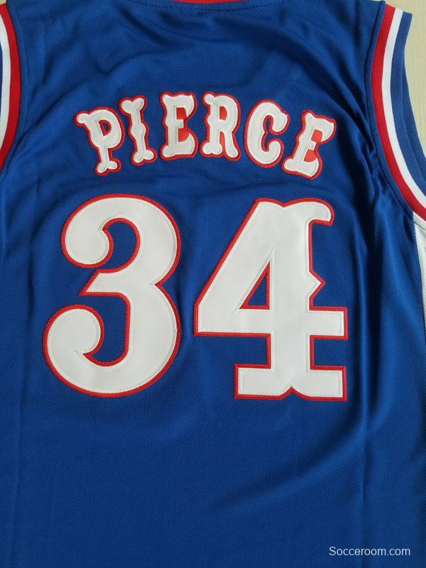 Paul Pierce 34 Kansas College Blue Basketball Jersey