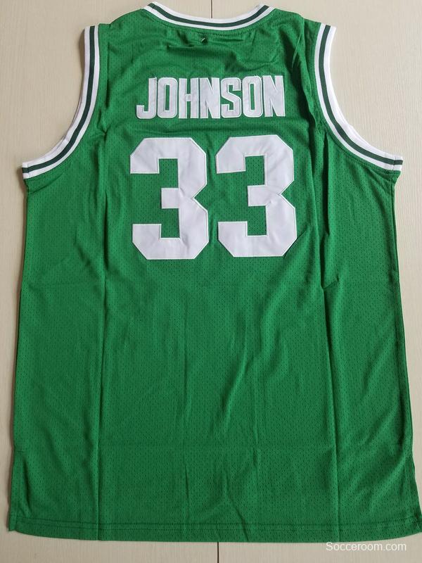 Magic Johnson 33 Michigan State College Green Basketball Jersey