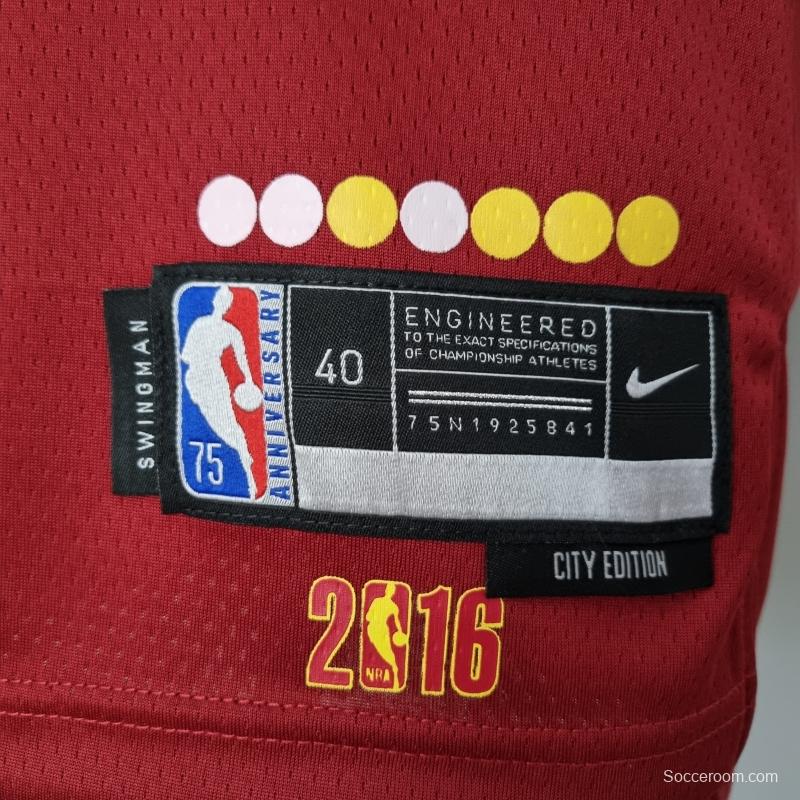 2022 Cleveland Cavaliers JAMES#23 Urban Edition Red NBA Jersey
