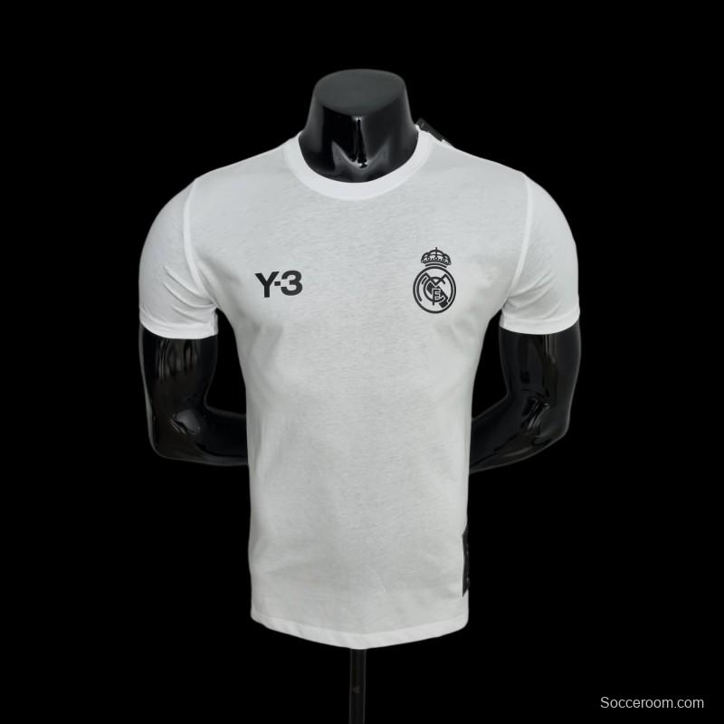 22/23 Real Madrid Y3 White T-Shirts #0056