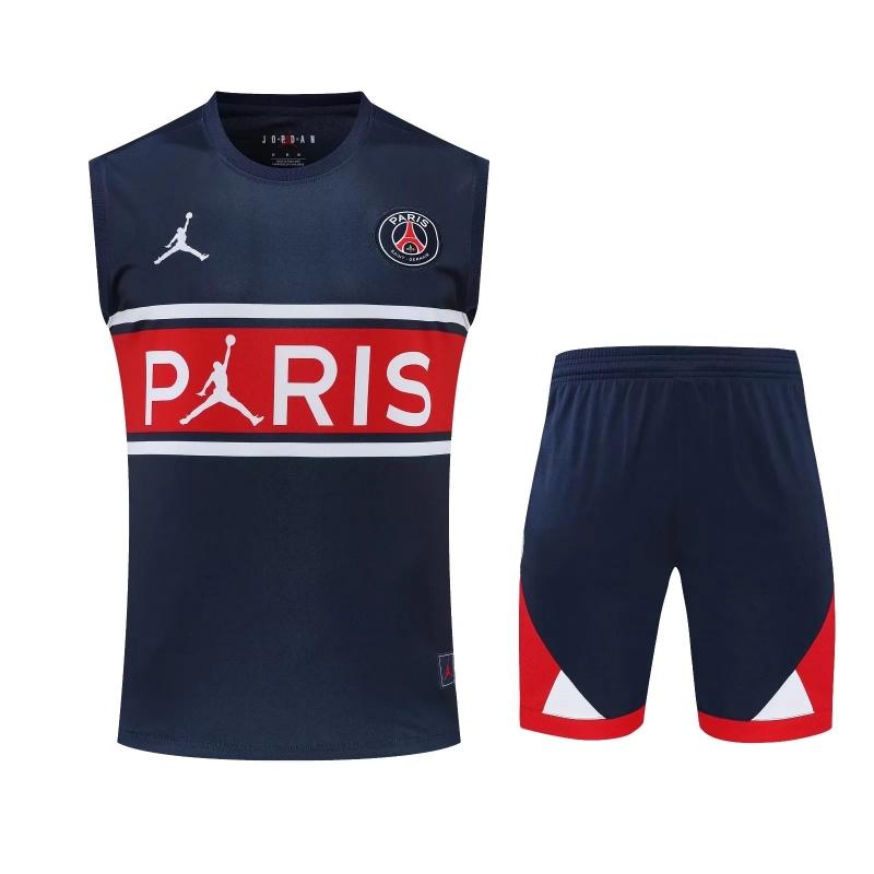 22/23PSG Royal Blue Red Bar Pre-match Training Jersey Vest