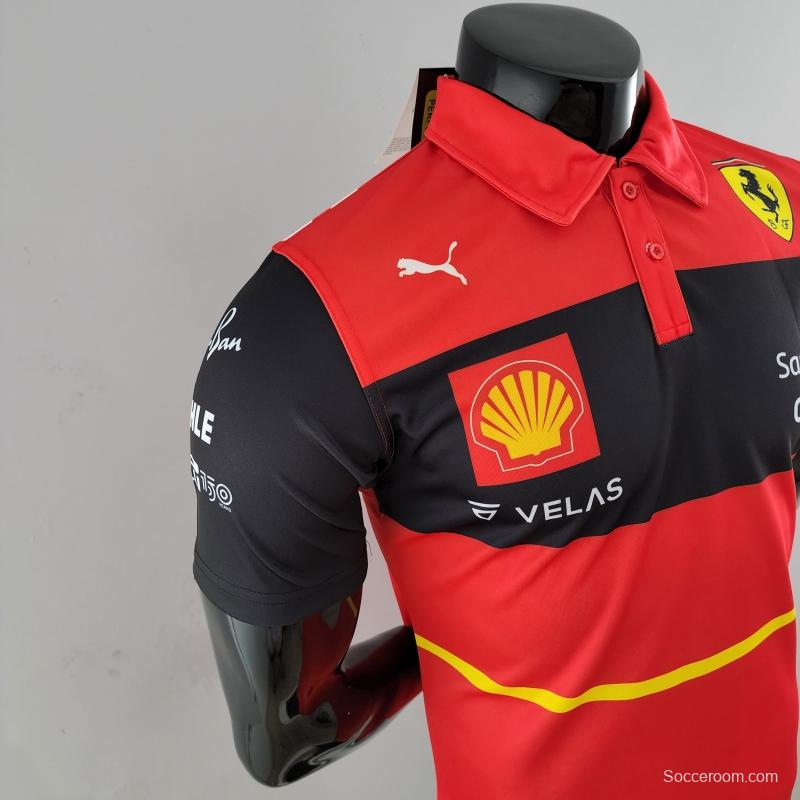 2022 F1 Ferrari Red/Yellow Polos #0006