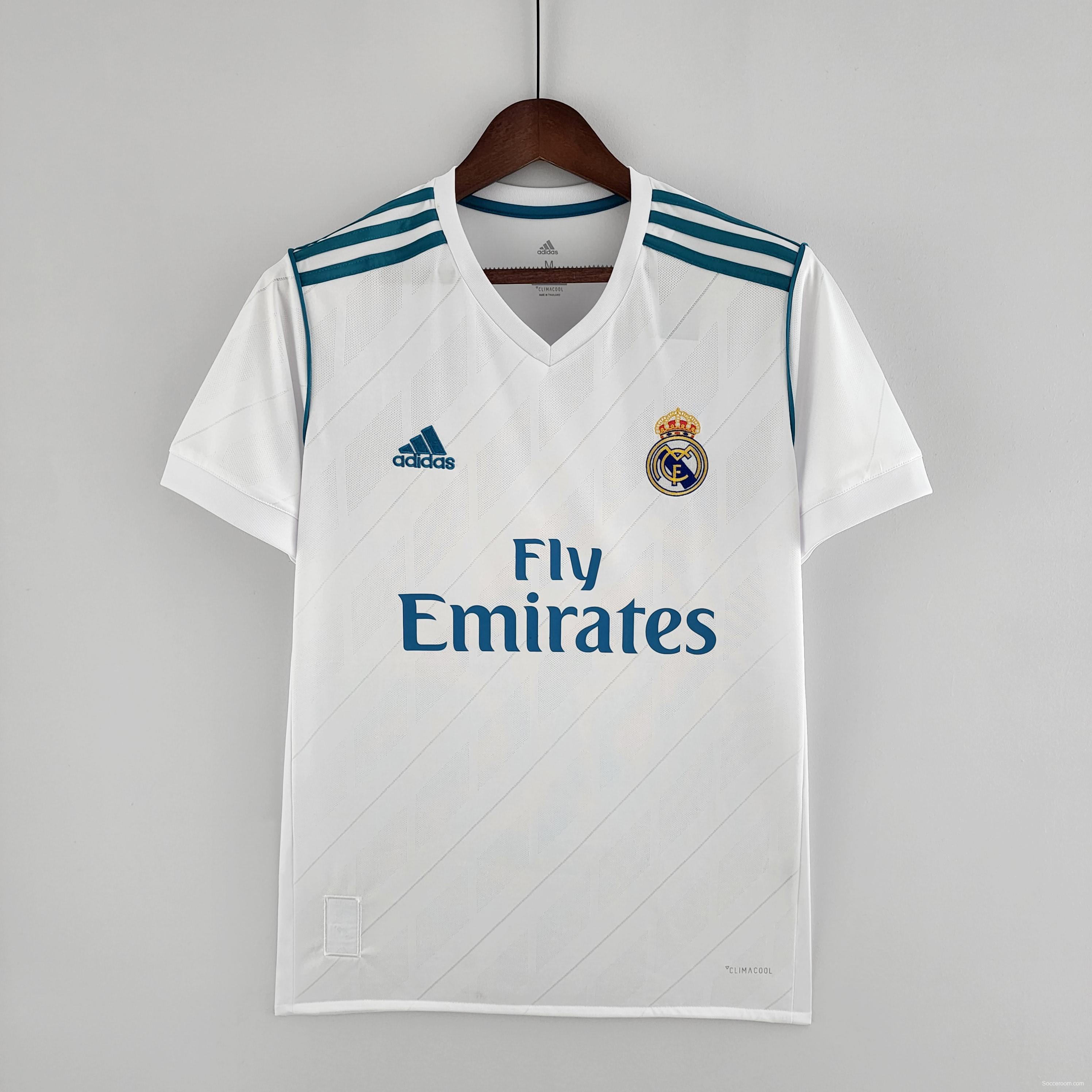 Retro 17/18 Real Madrid Home Soccer Jersey