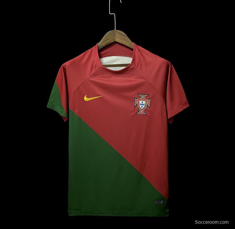 2022 Portugal Home Soccer Jersey