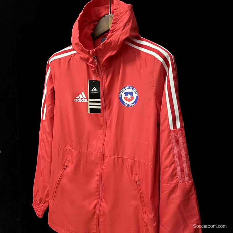 2022 Windbreaker Chile Home Soccer Jersey