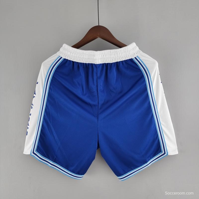 Los Angeles Lakers Retro NBA Shorts Blue White Trim