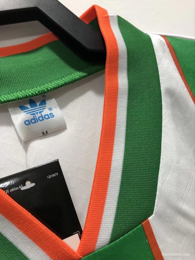 Retro 1994 Ireland Away White Soccer Jersey