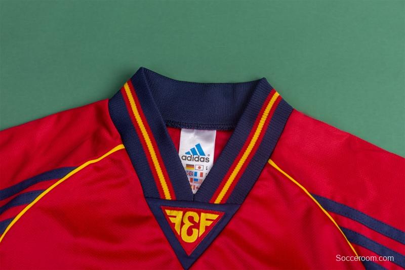 Retro 1998 Spain Home Soccer Jersey