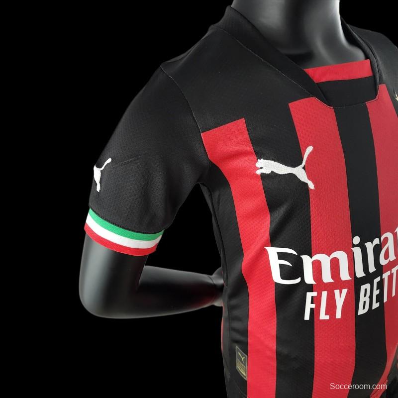 22/23 Kids AC Milan Home SIZE16-28 Soccer Jersey