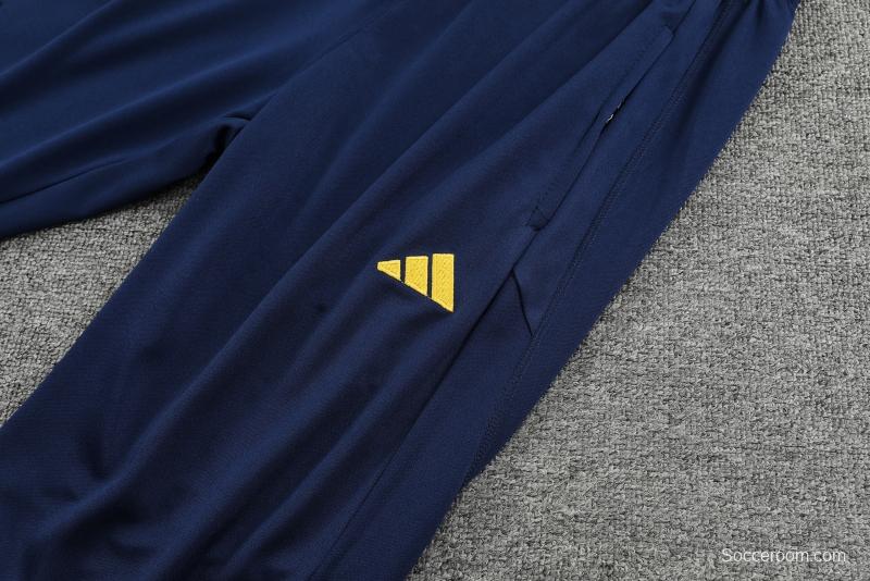 2022 Spain Navy Half Zipper Tracksuit