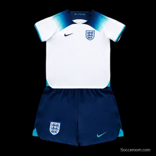 Kids 2022 England Home Soccer Jersey