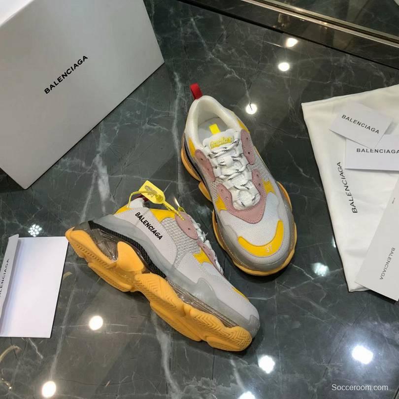 Men/Women Balenciaga Triple S  Sneaker Pink/Grey