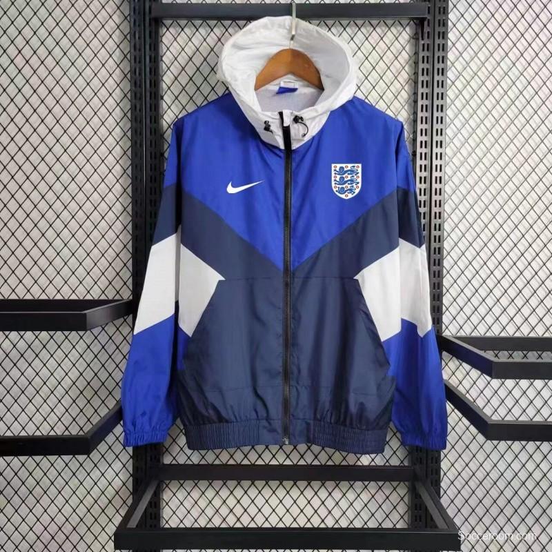 23-24 England Navy Blue Windbreaker