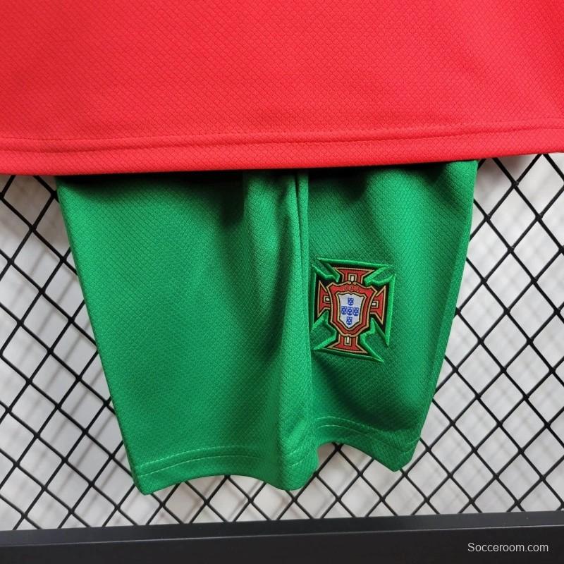 2024 Kids Portugal Home Jersey