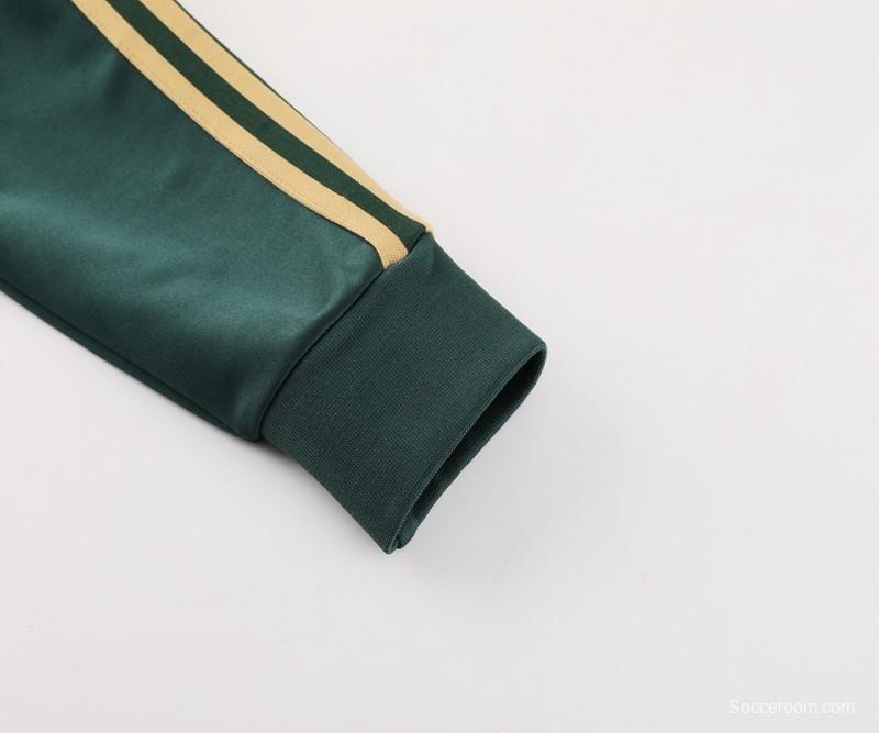 24/25 Adidas Original Green Full Zipper Jacket +Long Pants