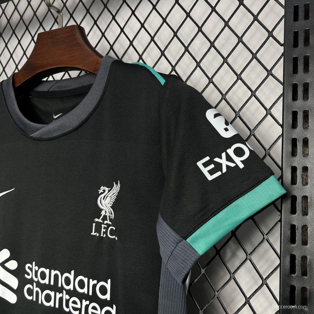 24/25 Kids Liverpool Away Black Jersey