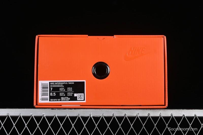 Nike Sacai VaporWaffle 3.0 Deconstructed Sneakers with Overlapping Swoosh and Dual Tongue - DD1875-107