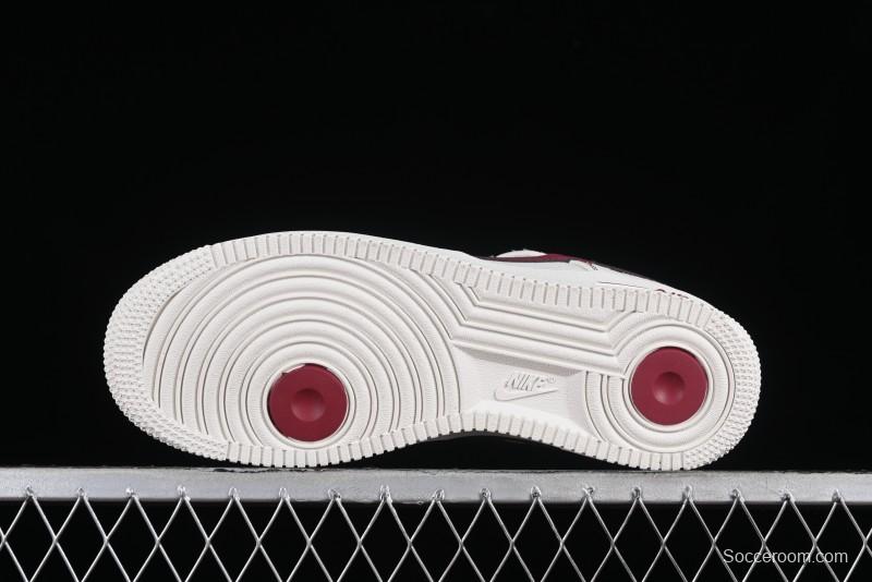 Nike Vlone x Air Force 1 '07 Low Collaboration Wine Red Casual Sneakers - AA5360-010