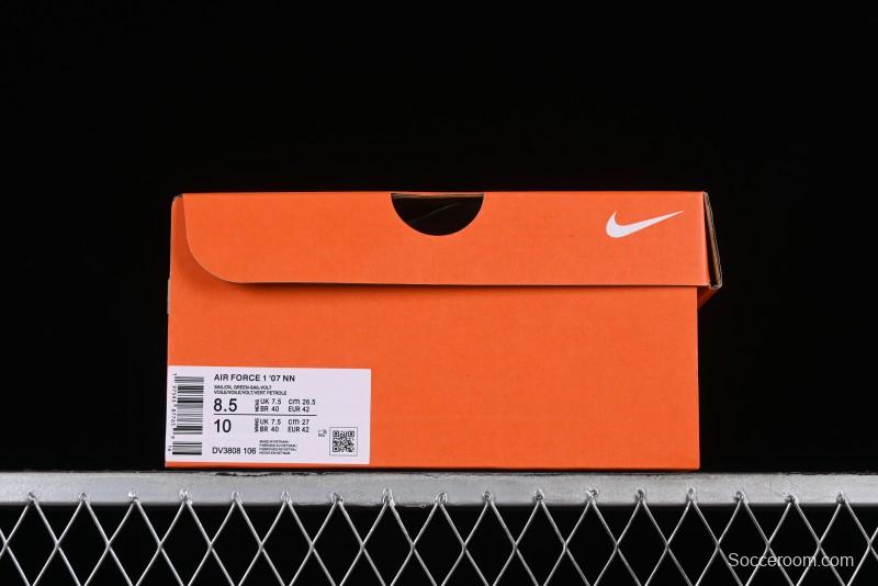 Nike Air Force 1 '07 Low Casual Sneakers in White Green - DV3808-106