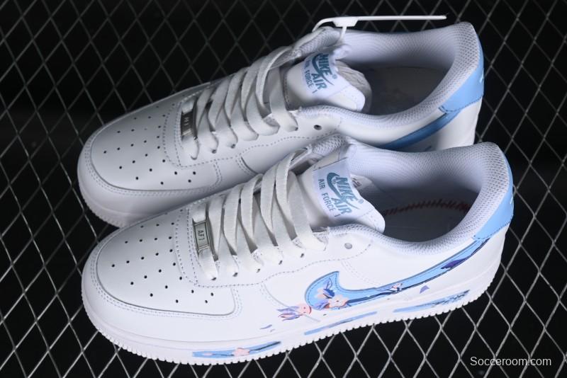 Nike Air Force 1 '07 Low Custom Chinese Style - Spring Cherry Blossom Casual Sneakers - DD8959-100