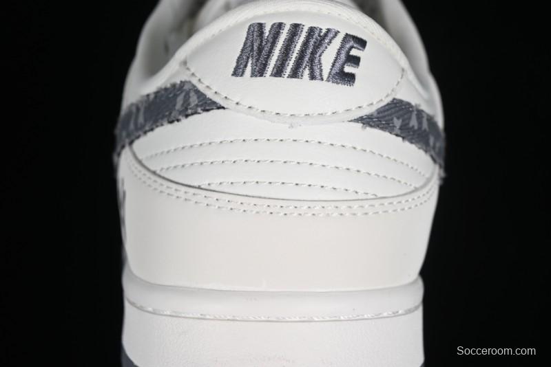 Nike SB Dunk Low MLB Collaboration - Grey Denim Anniversary Custom Low-Top Casual Skate Shoes - DQ1098-347