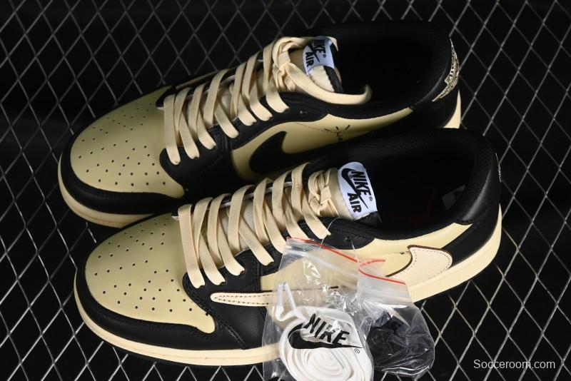 Nike Travis Scott x Air Jordan 1 Low OG AJ1 Reverse Swoosh Sneakers - DM7866-201