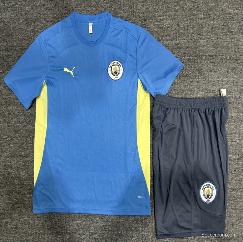 24/25 Manchester City Sky Blue Short Sleeve Jersey+Shorts