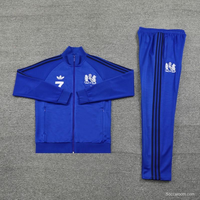 24/25 Manchester United Blue Full Zipper Jacket +Long Pants