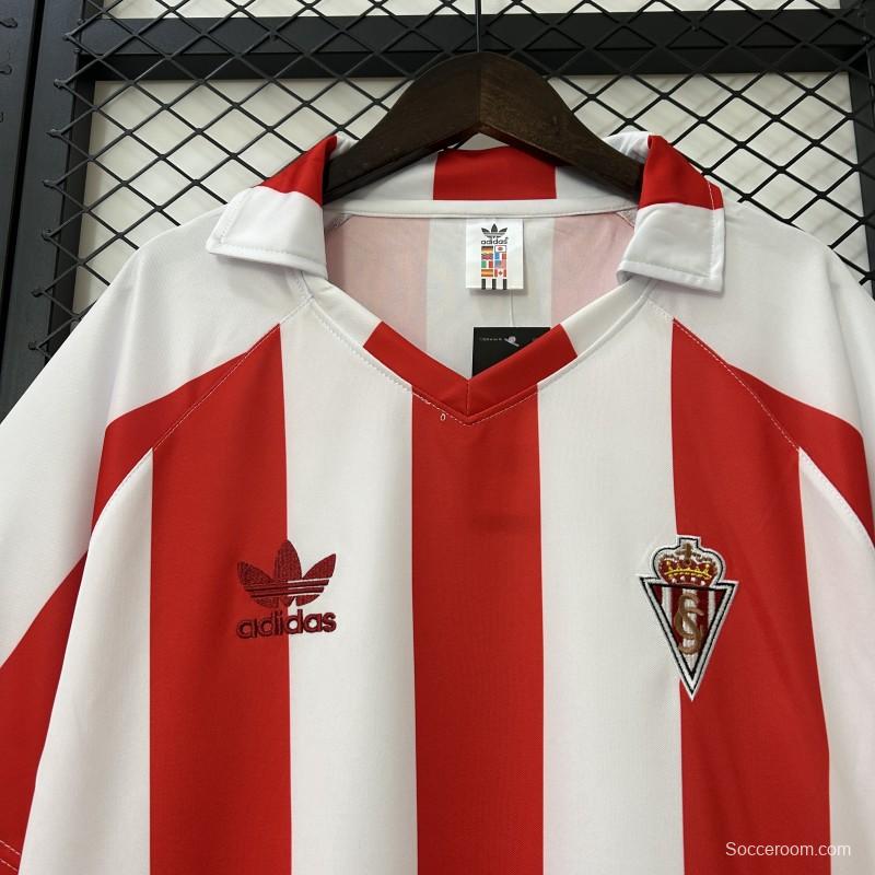 Retro 86/87 Sporting Gijon Home Jersey