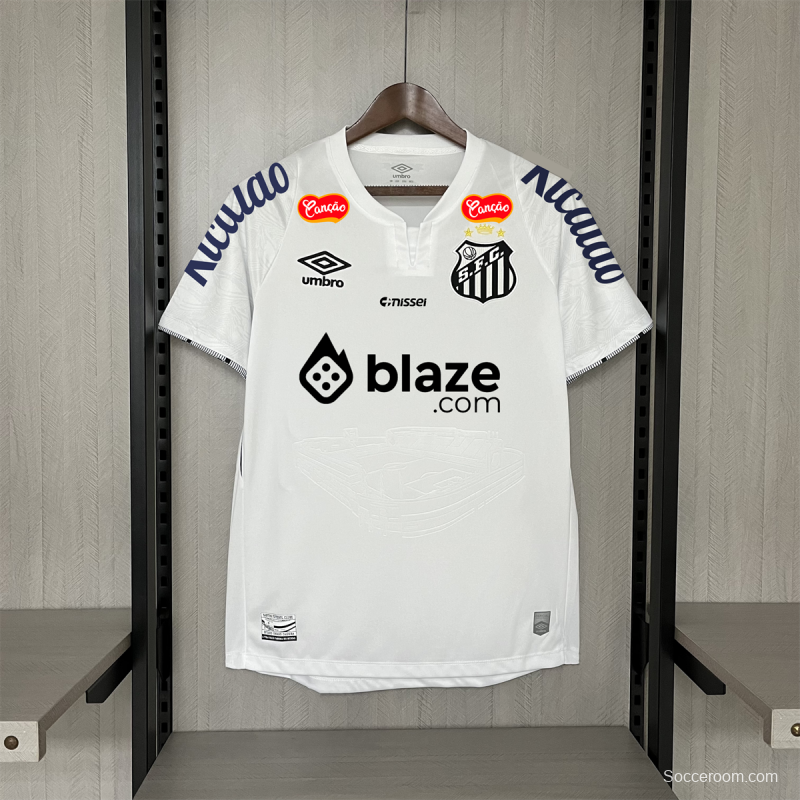 24/25 Santos &amp; Neymar Home S-XXXXL Jersey