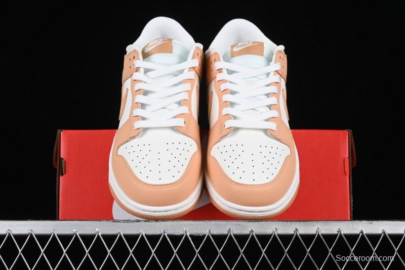 Nike Dunk Low "Harvest Moon" SB Skateboarding Shoes in Beige Orange - DD1503-114