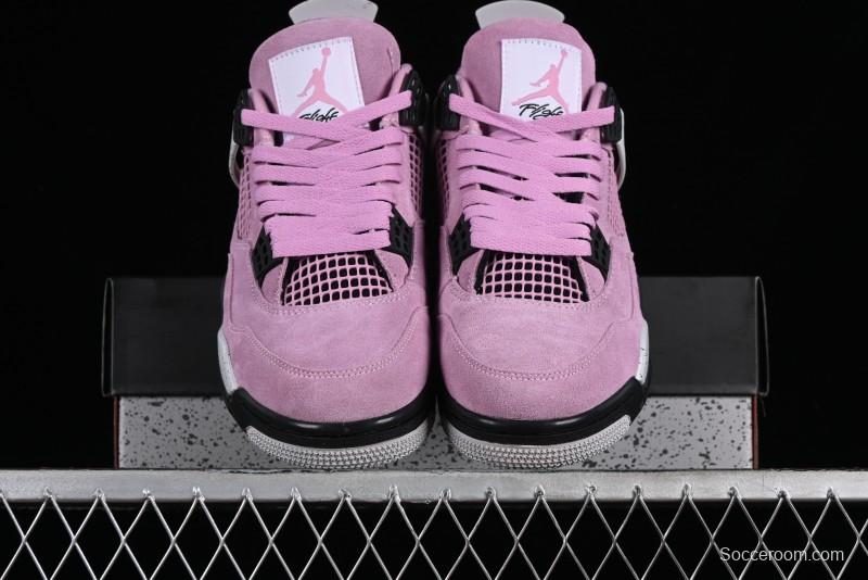 Nike Air Jordan 4 Retro Sneakers in Orchid Pink with Cement Grey Accents - AQ9129-501