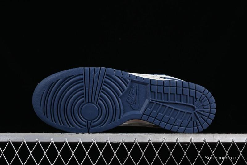 Nike SB Dunk Low Gucci Collaboration - Denim with Light Blue Swoosh Anniversary High-End Custom Low-Top Casual Sneakers - FC1688-141